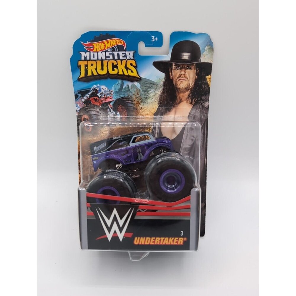 2018 Hot Wheels 1/64 Monster Trucks WWE Undertaker Brand New Sealed Card